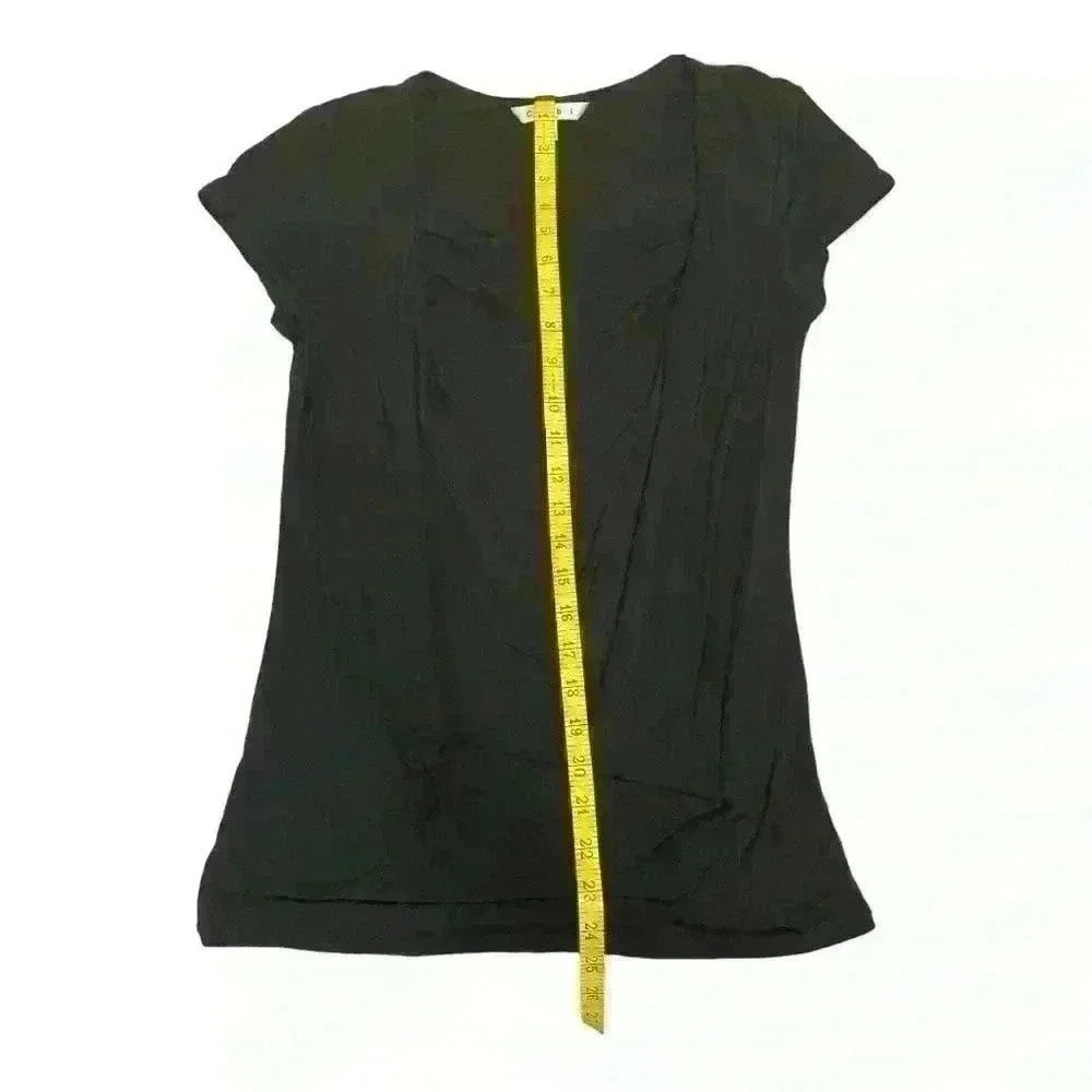 CAbi black drape neck top. - Picture 4 of 6